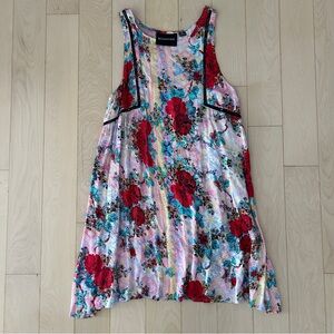 MINKPINK Pink Floral Tank Top Mini Dress or Tunic
